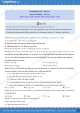 Đề số 2 - Đề kiểm tra học kì 1 - Sinh học 12